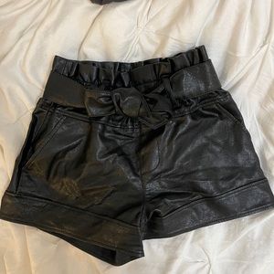 Urban outfitters faux leather shorts